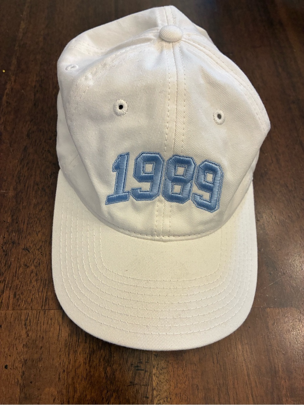 Taylor Swift 1989 Hat Baseball Cap Tour Merch White Blue Embroidered